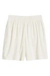 Purple Brand Cotton Terry Blend Pull-on Shorts In Off White