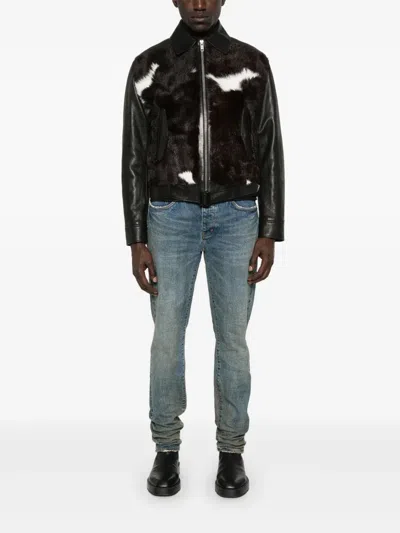 Purple Brand Cracked Bronze Jeans In Blau