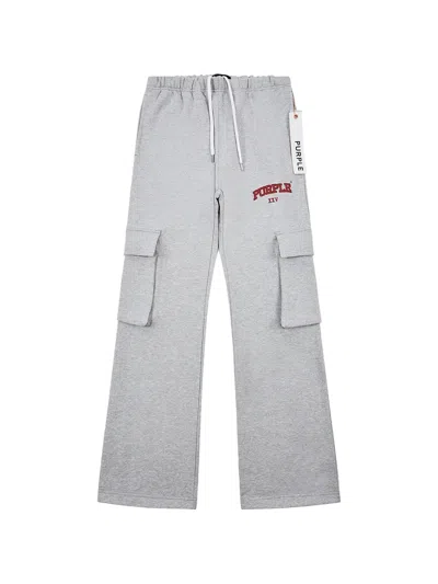 Purple Brand Crackle Cargo Trousers In Gray
