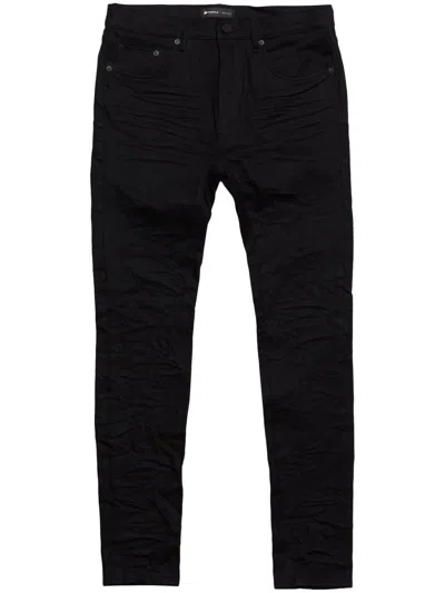 Purple Brand Crinkled Slim-cut Jeans In Schwarz