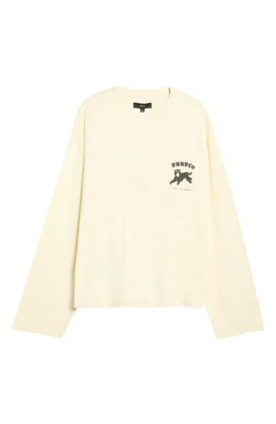Purple Brand Crop Wide Long Sleeve Graphic T-shirt In Neutral