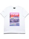 Purple Brand Clean Cotton Graphic T-shirt In White