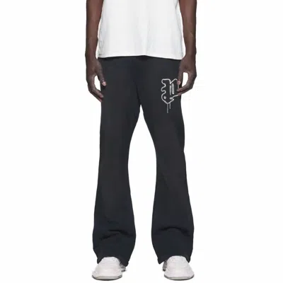 Purple Brand Crystals Gothic Flare Sweatpants In Black