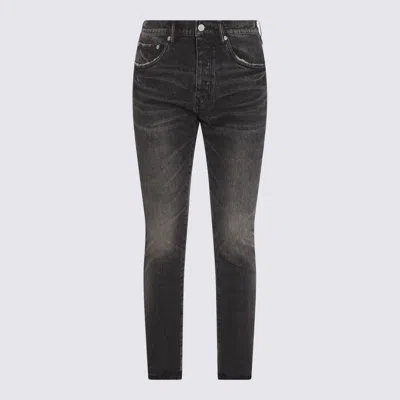 Purple Brand Dark Grey Skinny Tinted Jeans In Black