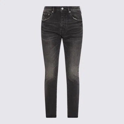 Purple Brand Dark Grey Skinny Tinted Jeans In Black