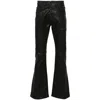Purple Brand Coated-finish Bootcut Jeans In Black