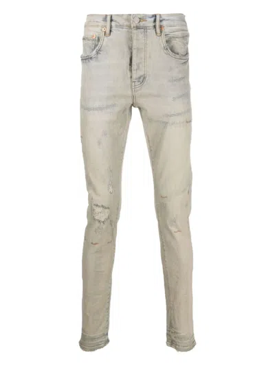 Purple Brand Distressed Light-wash Jeans
