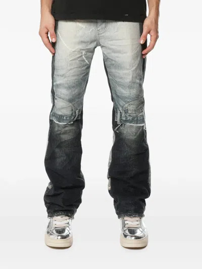 Purple Brand Distressed Patchwork Jeans In Blue