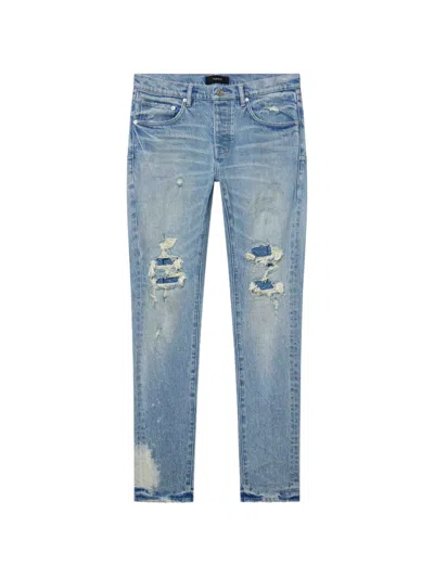 Purple Brand Distressed Repairs Jeans In Blue