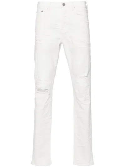 Purple Brand Distressed Skinny Jeans In Weiss