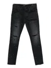 Purple Brand Distressed Splatter Denim In Black