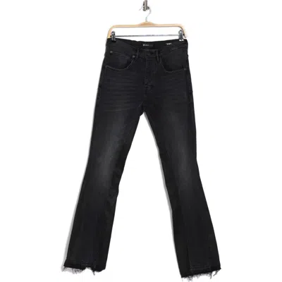 Purple Brand Double Panel Flare Blowout Jeans In Black