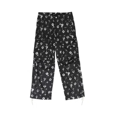 Pre-owned Purple Brand Double Pocket Cargo Pants 'black'