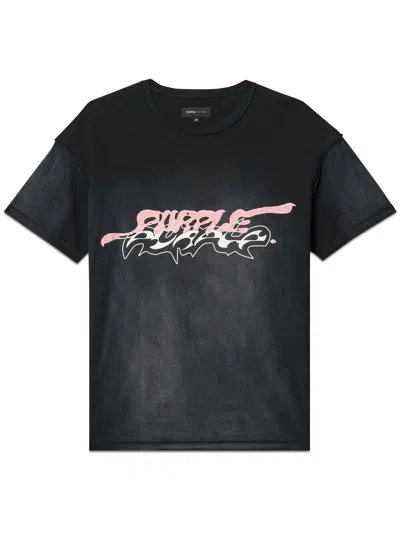 Purple Brand Double Trouble T-shirt In Black