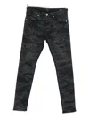 Purple Brand Embellished Distressed Denim In Black