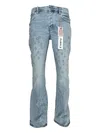 Purple Brand Embossed Flared Jeans In Blue