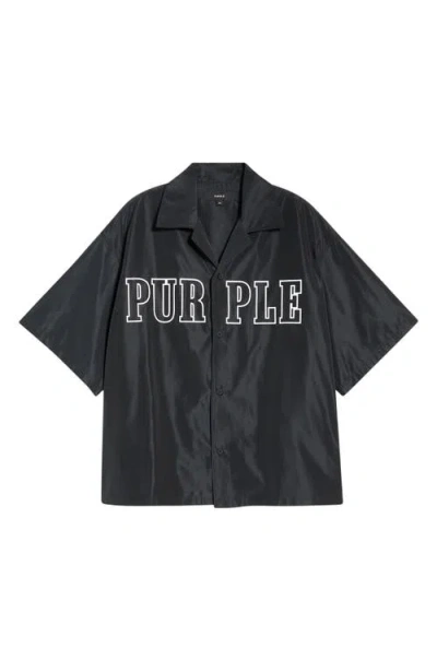 Purple Brand Everyday Camp Shirt In Black