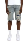 Purple Brand Faros Relaxed Fit Patched Shorts