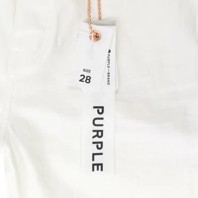 Purple Brand Film Monogram Jacquard White Shorts