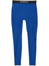 Purple Brand Fine-knit Leggings In Blue