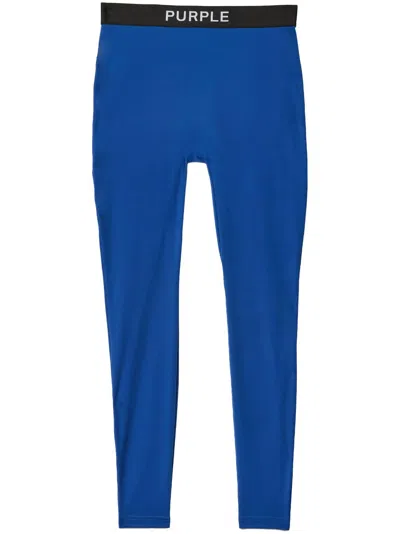 Purple Brand Fine-knit Leggings In Blue