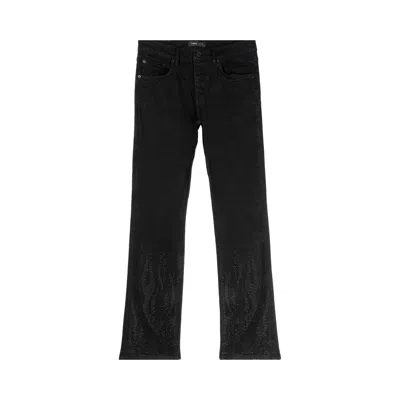 Pre-owned Purple Brand Flamed Flare Jeans 'black'
