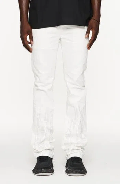 Purple Brand Flamed Flare Jeans In Off White