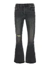 Purple Brand Black Flared Jeans With Crinkled Effect