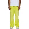 Purple Brand Fleece Flare Leg Pants In Green