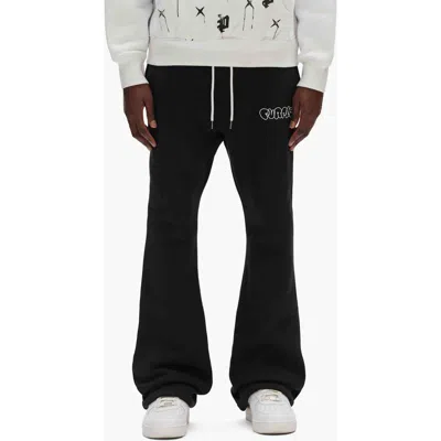 Purple Brand Fleece Flare Sweatpants In Black