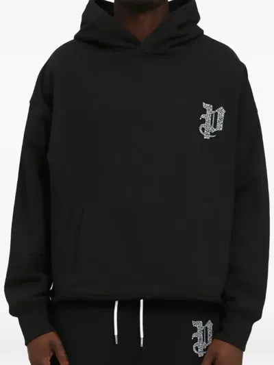 Purple Brand Fleece Hoodie In Black