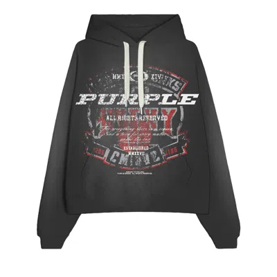 Pre-owned Purple Brand Fleece Pullover Hoodie 'black' | Men's Size Xl