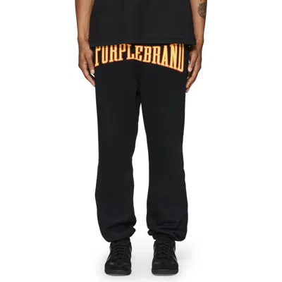 Purple Brand Fleece Sweatpants In Black