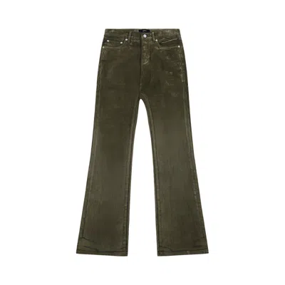 Pre-owned Purple Brand Flock Dipped Flared Denim 'green' | Men's Size 30