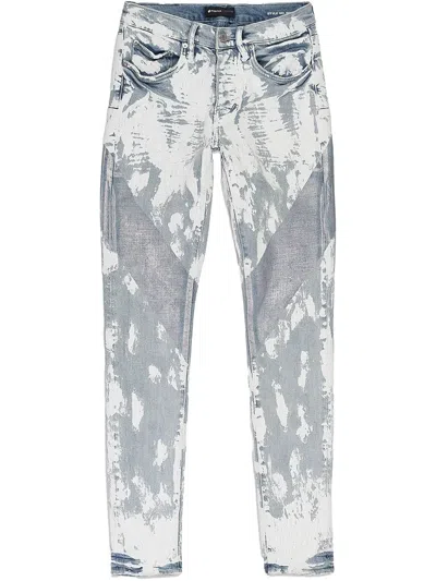PURPLE BRAND FOIL CRACKLE PAINT-EFFECT "BLUE" JEANS