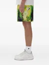 Purple Brand Wordmark Water Repellent All Around Performance Shorts In Green
