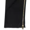 Purple Brand Full Side Zip Black Skinny Jeans In Black