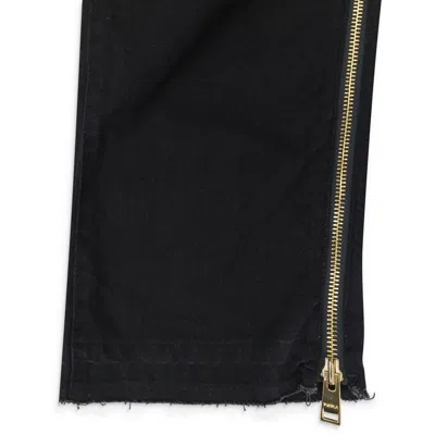 Purple Brand Full Side Zip Black Skinny Jeans