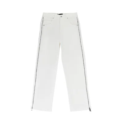 Pre-owned Purple Brand Full Side Zip Skinny Jeans 'white' | Men's Size 36
