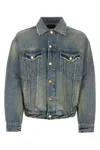 Purple Brand P027 Distressed-finish Denim Jacket In Ltindigo