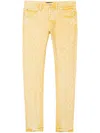 Purple Brand Slim-fit-jeans Mit Jacquardmuster In Gelb