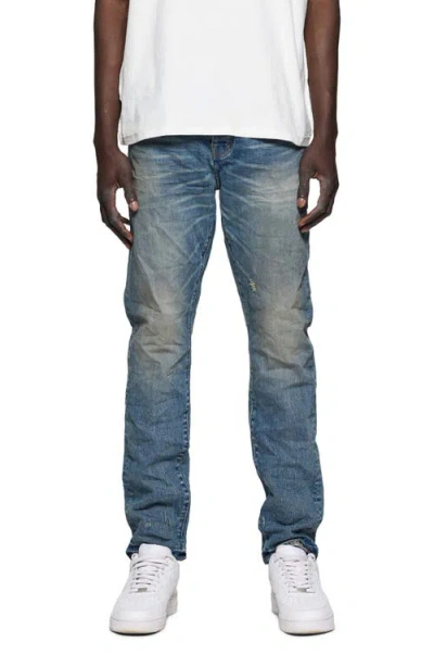 Purple Brand Gold Mine Slim Straight Leg Jeans In Mid Indigo