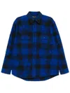 Purple Brand Gothic P Flannel Shirt In Blue