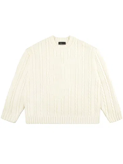 Purple Brand Gothic P Sweater In White