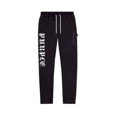Pre-owned Purple Brand Gothic Wordmark Sweatpants 'black'