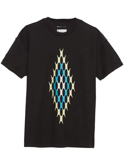 Purple Brand Graphic-print Cotton T-shirt In Black