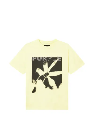 Purple Brand Graphic-print T-shirt In Yellow