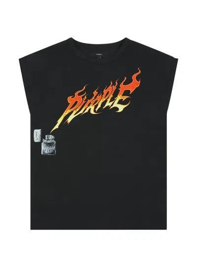 Purple Brand Graphic-print Tank Top In Black