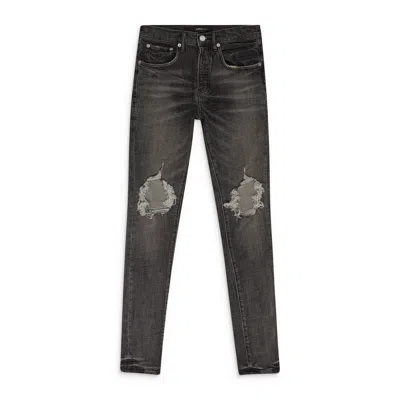 Purple Brand Grey Dirty Resin Blowout Skinny Jeans In Gray