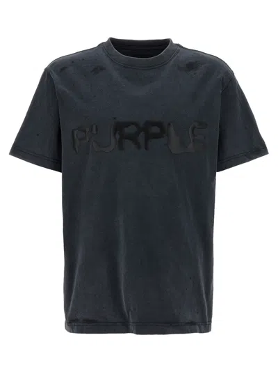 Purple Brand Grey Liquid Wordmark T-shirt In Gray